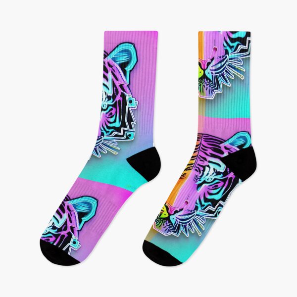 Item preview, Trippy Psychedelic Neon Tigers 7 designed and sold by Benito Del Ray.