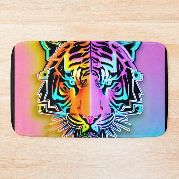 Item preview, Trippy Psychedelic Neon Tigers 7 designed and sold by Benito Del Ray.