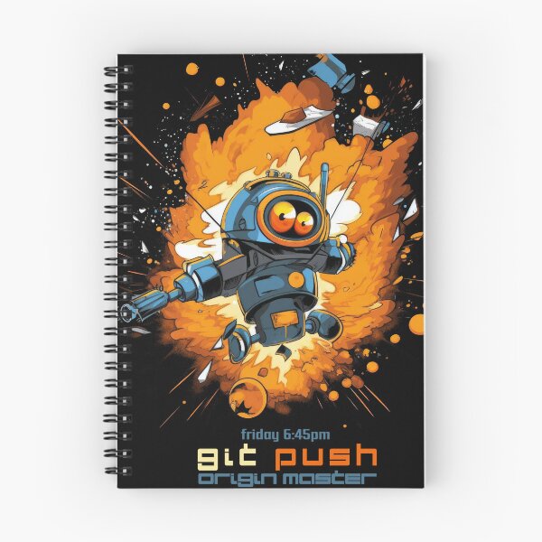 Item preview, Exploding Robot - git push origin master designed and sold by Tee-Magination.