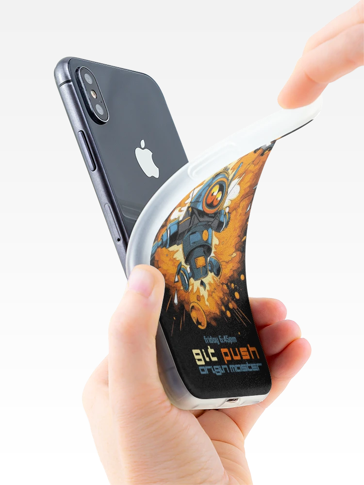 Thumbnail 4 of 5, iPhone Case, Exploding Robot - git push origin master designed and sold by Tee-Magination.