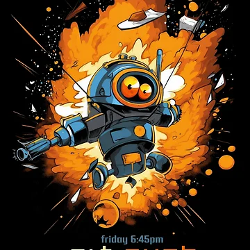 Artwork thumbnail, Exploding Robot - git push origin master by Tee-Magination