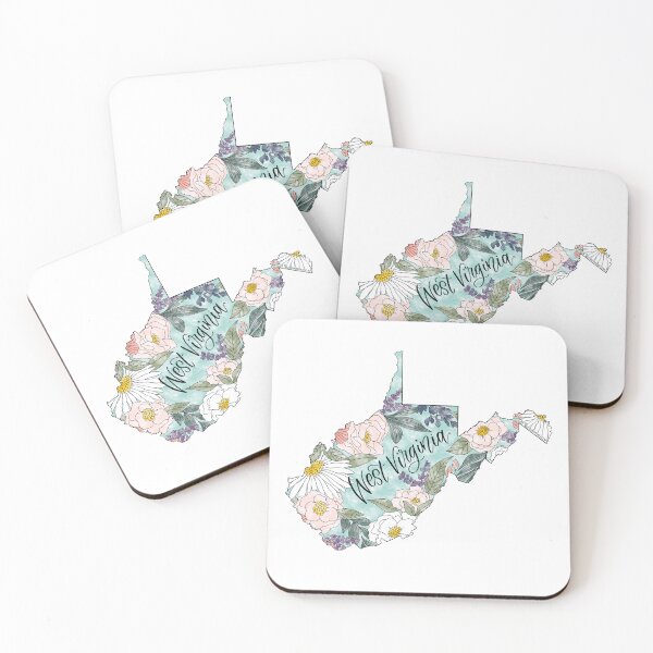 Item preview, Hand drawn West Virginia Floral designed and sold by Selena Ashley Designs.
