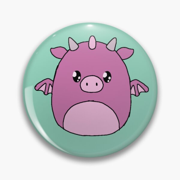 Item preview, Cute squishy pink dragon sticker designed and sold by SquishDragonArt.