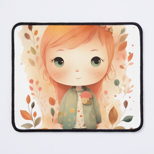 Item preview, Cute Little Auburn Boho Girl | Bohemian Art designed and sold by StickeryPickery.