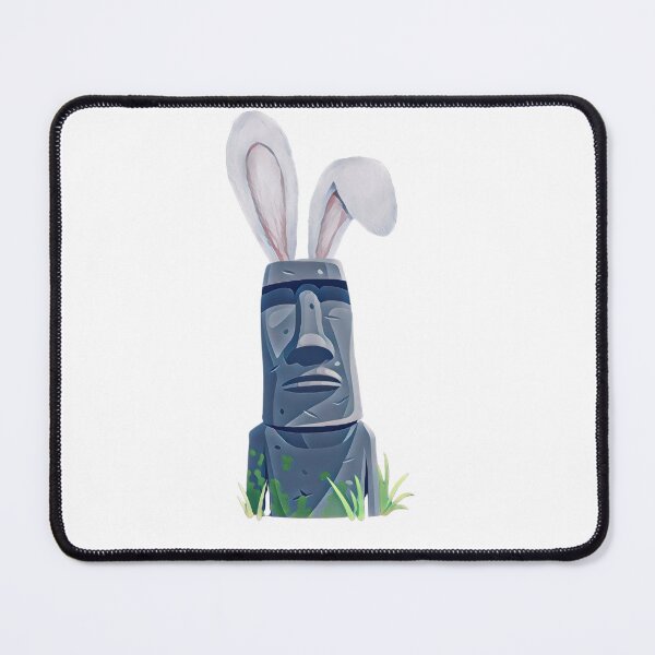 Item preview, Easter Island Moai Statue with Bunny Ears designed and sold by EdmondsLove.