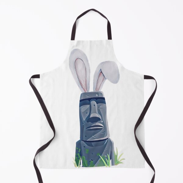 Item preview, Easter Island Moai Statue with Bunny Ears designed and sold by EdmondsLove.
