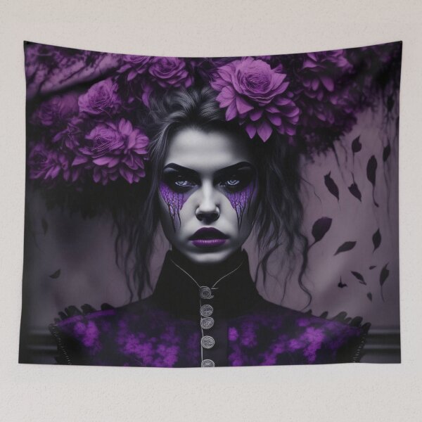 Item preview, Gothic Purple Head Flowers by Perceptual Paradox Creations designed and sold by hobbit73.