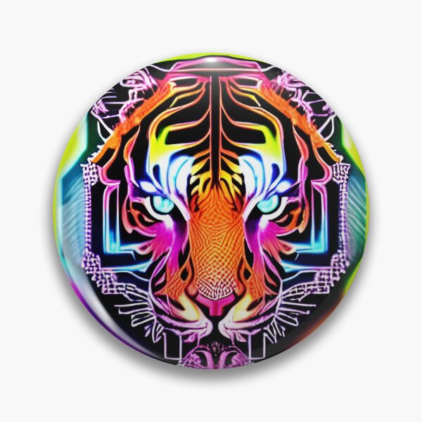Item preview, Trippy Psychedelic Neon Tigers 8 designed and sold by Benito Del Ray.