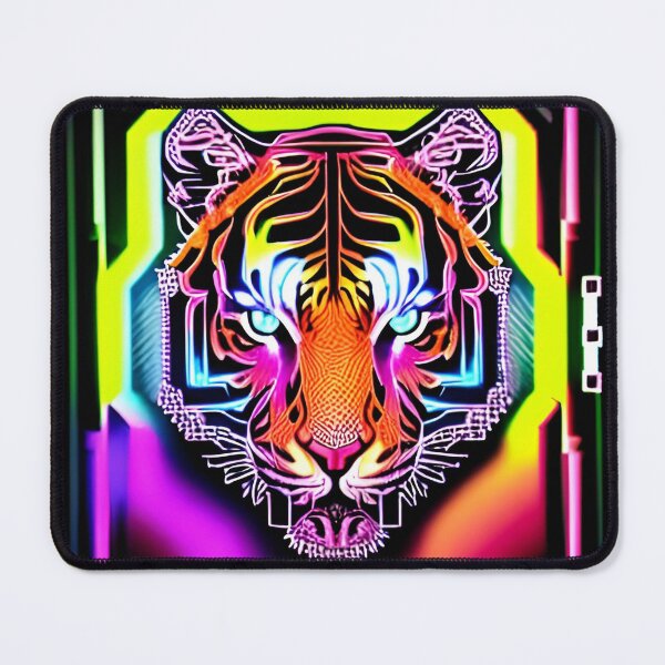 Item preview, Trippy Psychedelic Neon Tigers 8 designed and sold by Benito Del Ray.