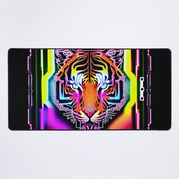 Item preview, Trippy Psychedelic Neon Tigers 8 designed and sold by Benito Del Ray.