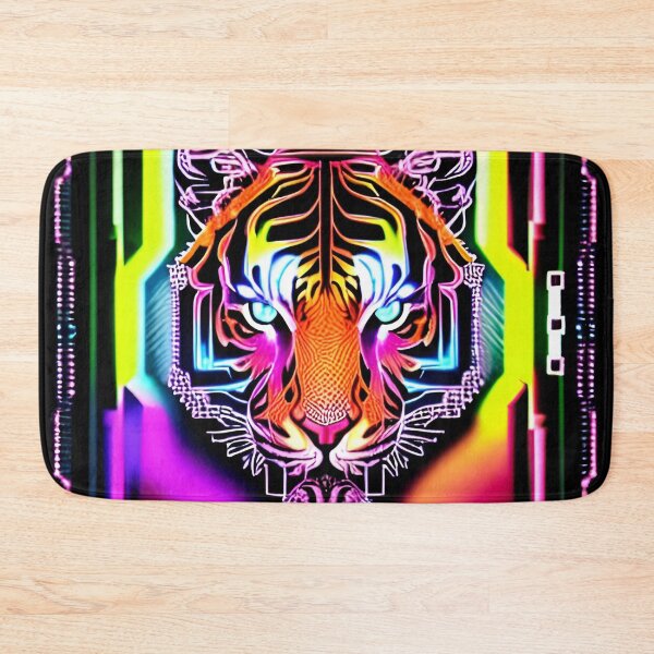 Item preview, Trippy Psychedelic Neon Tigers 8 designed and sold by Benito Del Ray.
