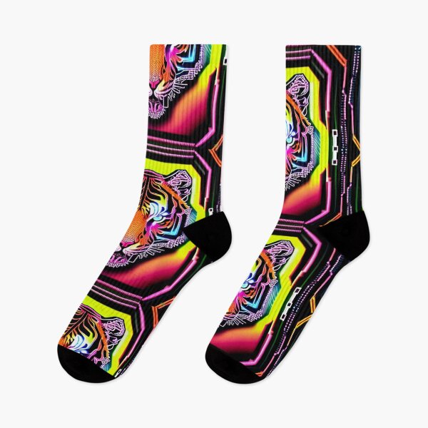 Item preview, Trippy Psychedelic Neon Tigers 8 designed and sold by Benito Del Ray.