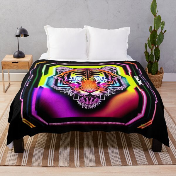 Item preview, Trippy Psychedelic Neon Tigers 8 designed and sold by Benito Del Ray.