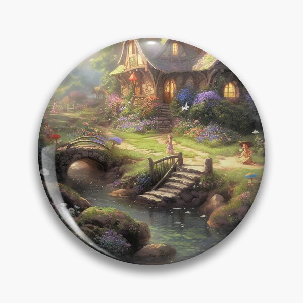 Item preview, Beautiful Illustrative Country Cottage Scene Art designed and sold by Dani Ashbury.