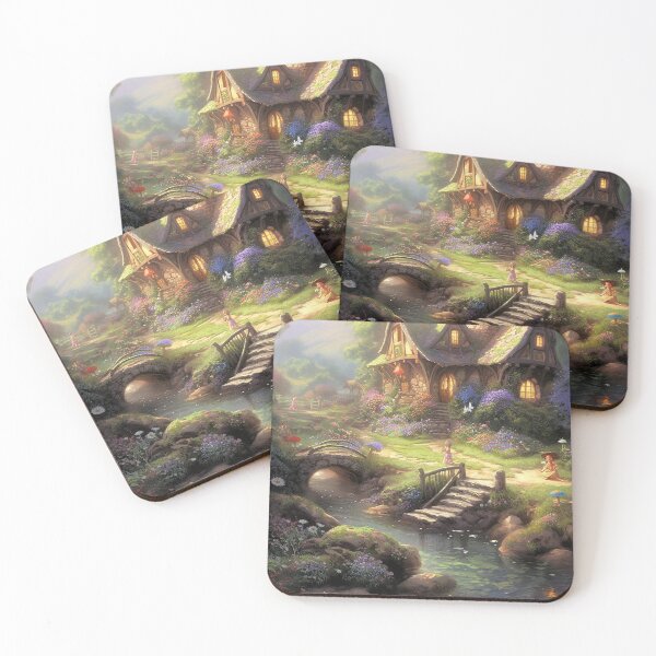 Item preview, Beautiful Illustrative Country Cottage Scene Art designed and sold by Dani Ashbury.