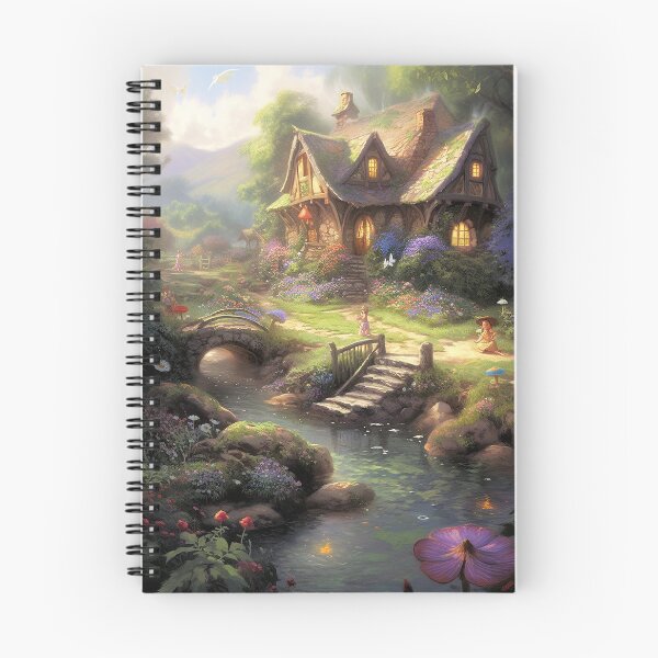 Item preview, Hermoso arte ilustrativo de la escena de la casa de campo designed and sold by Dani Ashbury.