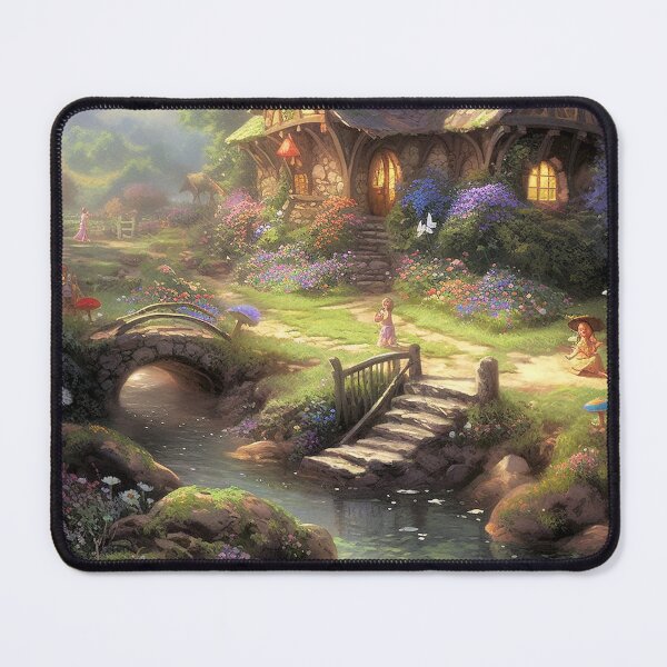 Item preview, Beautiful Illustrative Country Cottage Scene Art designed and sold by Dani Ashbury.