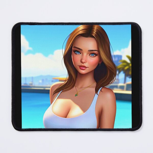 Item preview, Miranda Kerr White Tank Top Cartoon (AI Art) designed and sold by allicocanasia.