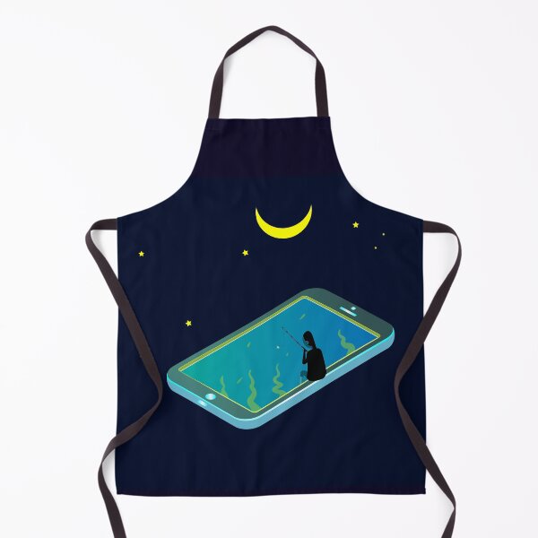 Item preview, phone and fishing illustration, designed and sold by GalynaLB.