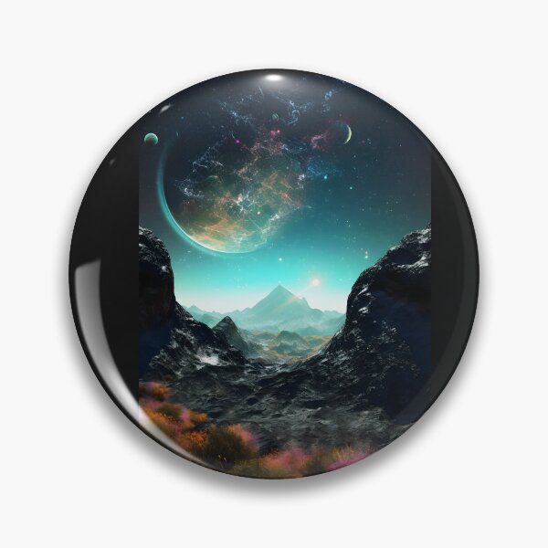 Item preview, Far Off World In Time and Space Fantasy SciFi Poster designed and sold by RarefiedAir.