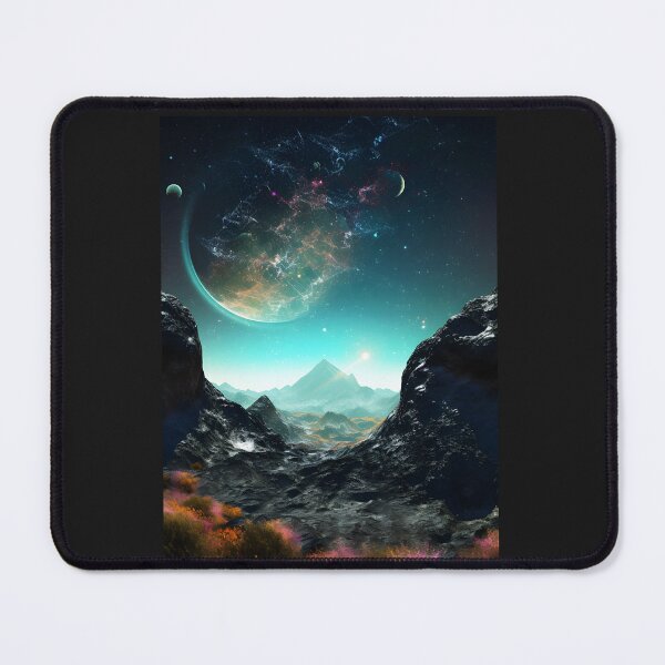 Item preview, Far Off World In Time and Space Fantasy SciFi Poster designed and sold by RarefiedAir.