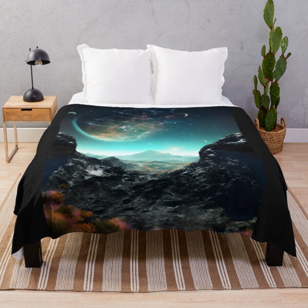 Item preview, Far Off World In Time and Space Fantasy SciFi Poster designed and sold by RarefiedAir.