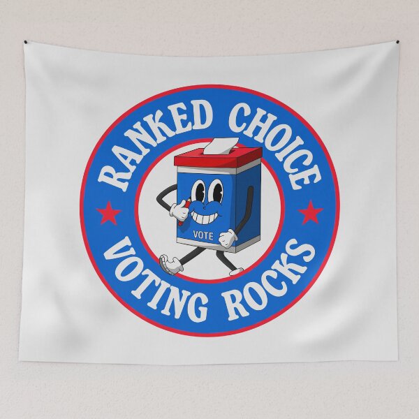 Item preview, Ranked Choice Voting Rocks - Vote designed and sold by Picket Club.