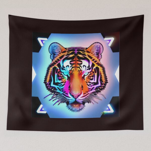 Item preview, Trippy Psychedelic Neon Tigers 9 designed and sold by Benito Del Ray.