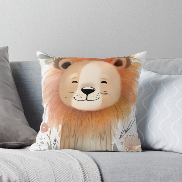 Item preview, Cute Little Smiling Lion In Boho Style designed and sold by StickeryPickery.