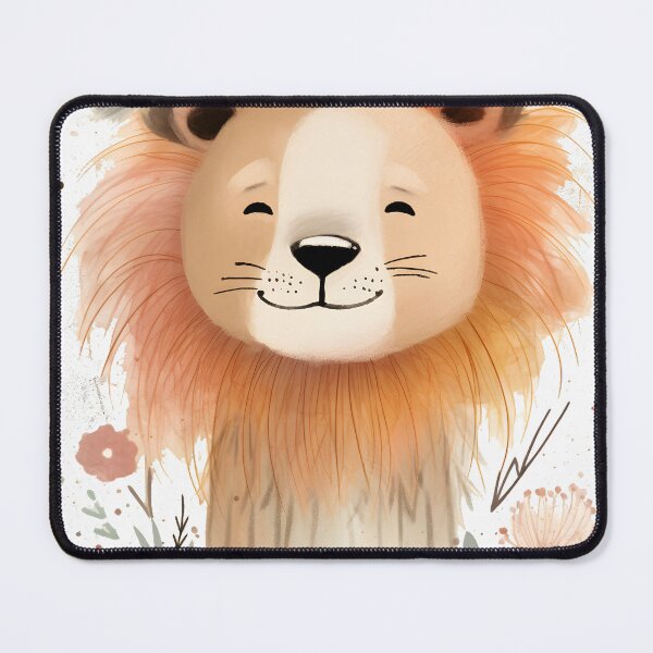 Item preview, Cute Little Smiling Lion In Boho Style designed and sold by StickeryPickery.