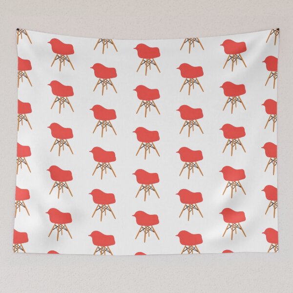 Item preview, Red Mid century Chair designed and sold by BrunchClub.