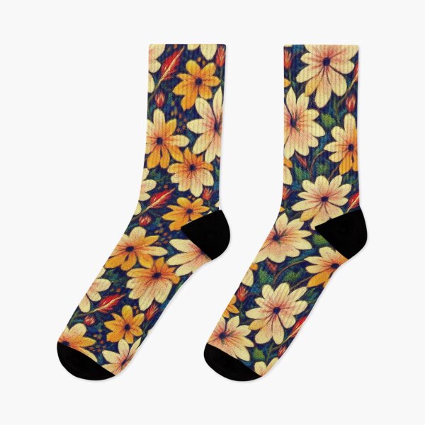 Item preview, Autumn Flowers Punk Pointillism 1 designed and sold by PinetumDesigns.