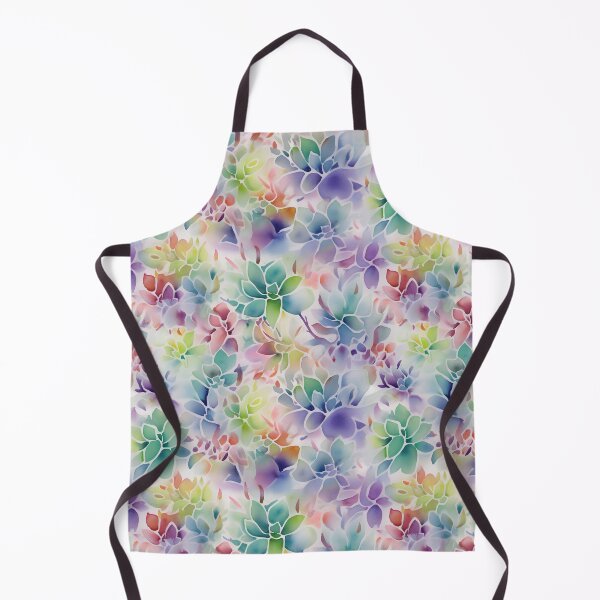 Item preview, Rainbow Toned Watercolor Succulents Cactus Inspired Pastel Pattern designed and sold by ClairesPatterns.