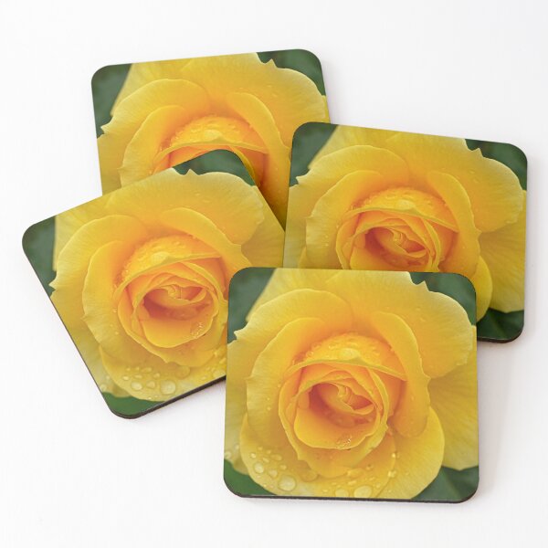 Item preview, Raindrops on Beautiful Big Yellow Rose  designed and sold by jaynerushton.