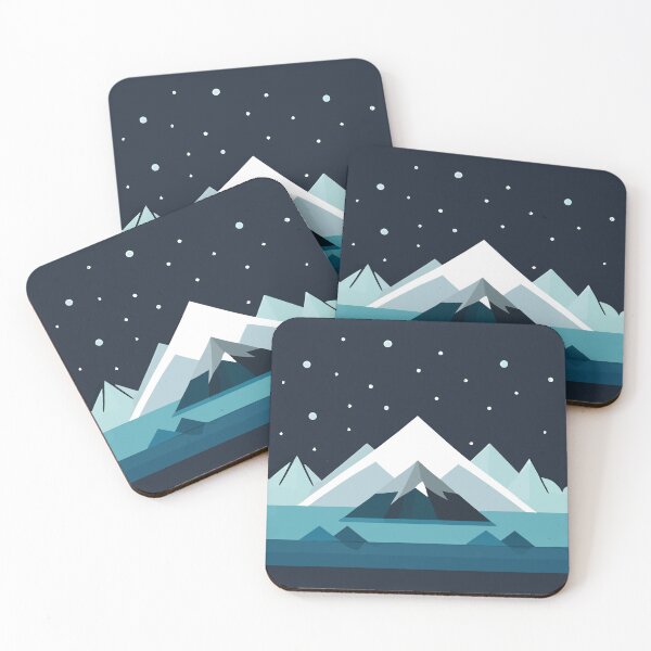 Item preview, Minimalist Mountain Range" - Serene Landscape Print designed and sold by Diegos-.