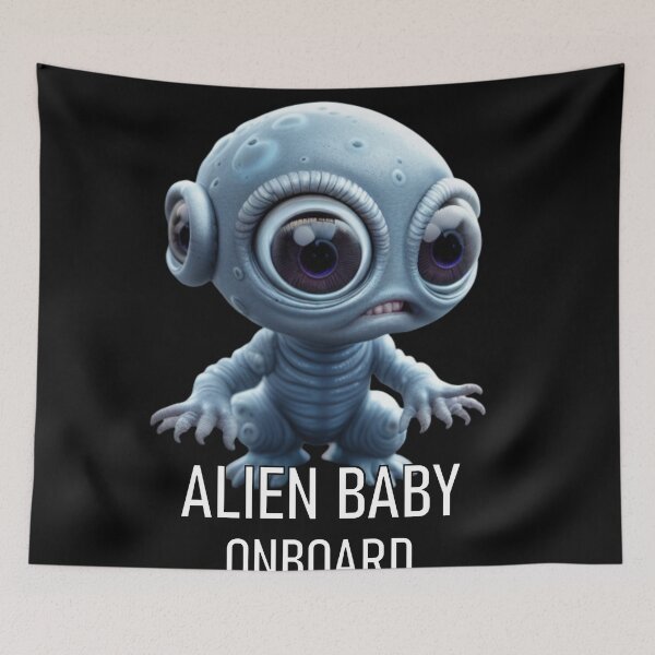 Item preview, Alien Baby Onboard designed and sold by Dioscuri Digital.