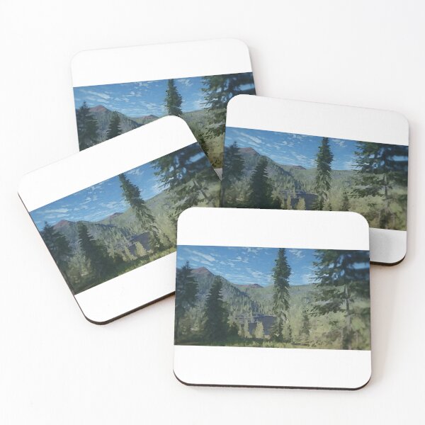 Item preview, Mountains and forest designed and sold by Golden Goat King.