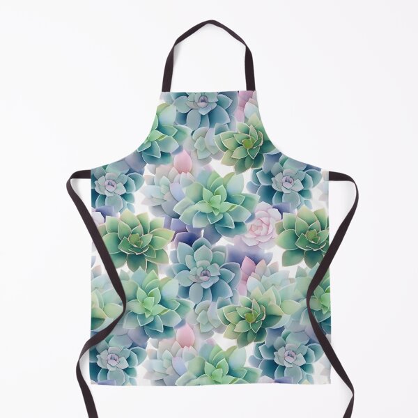 Item preview, Green Mauve and Purple Succulents Cactus  Watercolor Pattern Design designed and sold by ClairesPatterns.