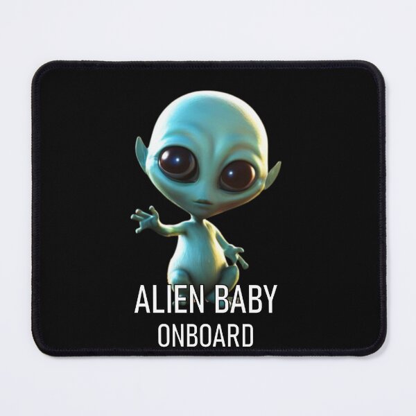 Item preview, Cute Alien Baby Onboard designed and sold by Dioscuri Digital.