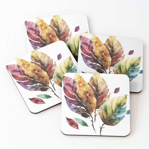 Item preview, A colorful boho painting of fallen leaves - Watercolor Leaves and Trees designed and sold by GVRDesign.