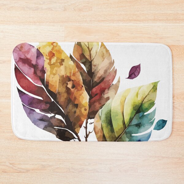 Item preview, A colorful boho painting of fallen leaves - Watercolor Leaves and Trees designed and sold by GVRDesign.