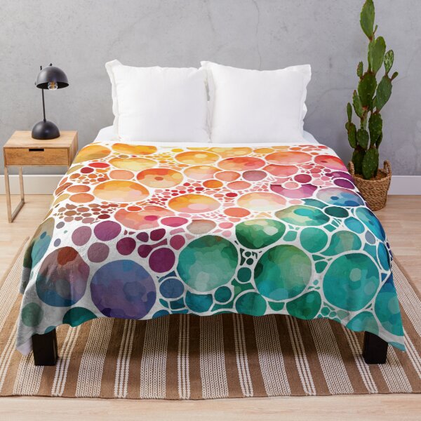 Item preview, An Abstract Watercolor Painting of Vibrant Circles - Boho Chic Patterns designed and sold by GVRDesign.