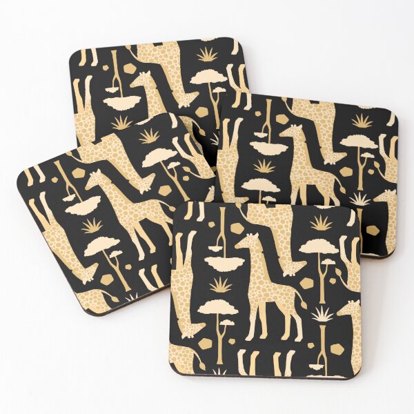 Item preview, Giraffe Pattern on the Savannah in Yellow and Black designed and sold by PaperRain.