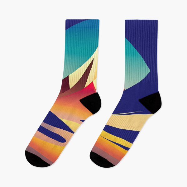Item preview, A New Dawn - A Mountainous Landscape Illuminated by Bold and Striking Shapes designed and sold by GalihDA.