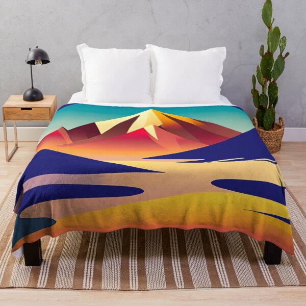 Item preview, A New Dawn - A Mountainous Landscape Illuminated by Bold and Striking Shapes designed and sold by GalihDA.