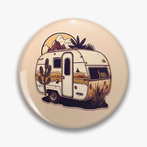 Aperçu de l'œuvre Remorque de camping-car rétro vintage créée et vendue par MasartDesigns.