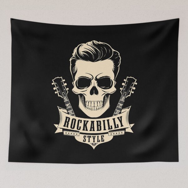 Item preview, Skull Rockabilly Style designed and sold by fredestudio.