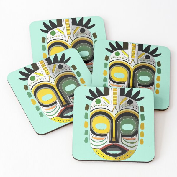 Item preview, Tropical Tango African Mask designed and sold by AfroMosaic.