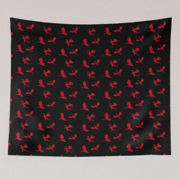 Item preview, House Targaryen Dragon Pattern Red on Black designed and sold by ArtCounts.