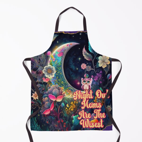Item preview, Night Owl Moms Are The Wisest With Beautiful Quarter Moon and Flowers designed and sold by JoyOfHopeStore.
